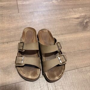 Classic Double-Buckle Slide Sandals
